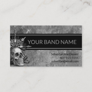 Tarjeta De Visita Músico de rock de banda personalizado y música M