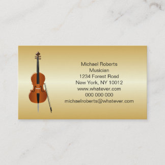 Tarjeta De Visita Músico de violonchelo