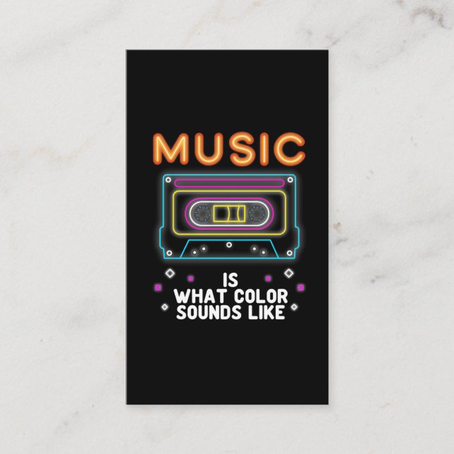 Tarjeta De Visita Músico del sistema musical de sonido colorido (Anverso)