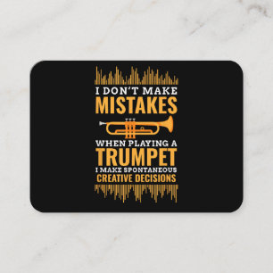 Tarjeta De Visita Músico divertido de trompeta Banda Regalo de tromp