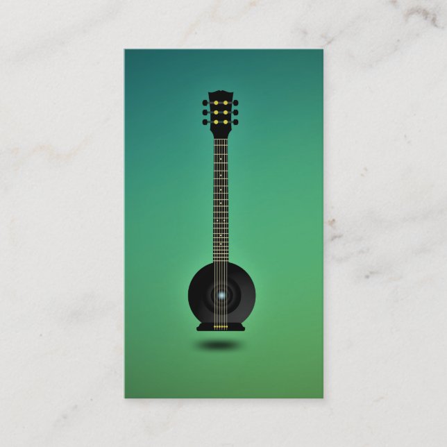 Tarjeta De Visita Músico elegante (Anverso)