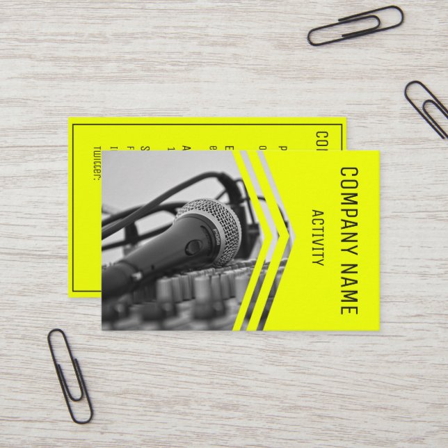 Tarjeta De Visita Músico/ingeniero de sonido/cantante (Anverso/Reverso In Situ)