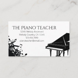 Tarjeta De Visita Músico pianista de profesor de piano