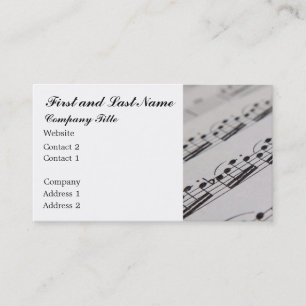 Tarjeta De Visita Músico profesional