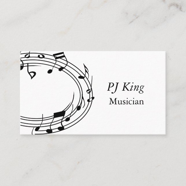 Tarjeta De Visita Músico profesional (Anverso)