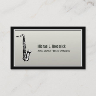 Tarjeta De Visita Músico profesional del saxofón
