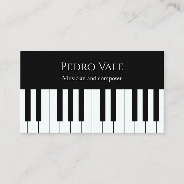 Tarjeta De Visita Músico y compositor (Anverso)