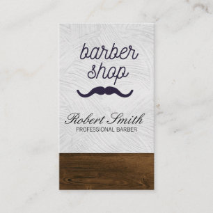 Tarjeta De Visita Mustache de Barber Shop