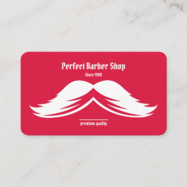 Tarjeta De Visita Mustache rojo negro único creativo barba simple