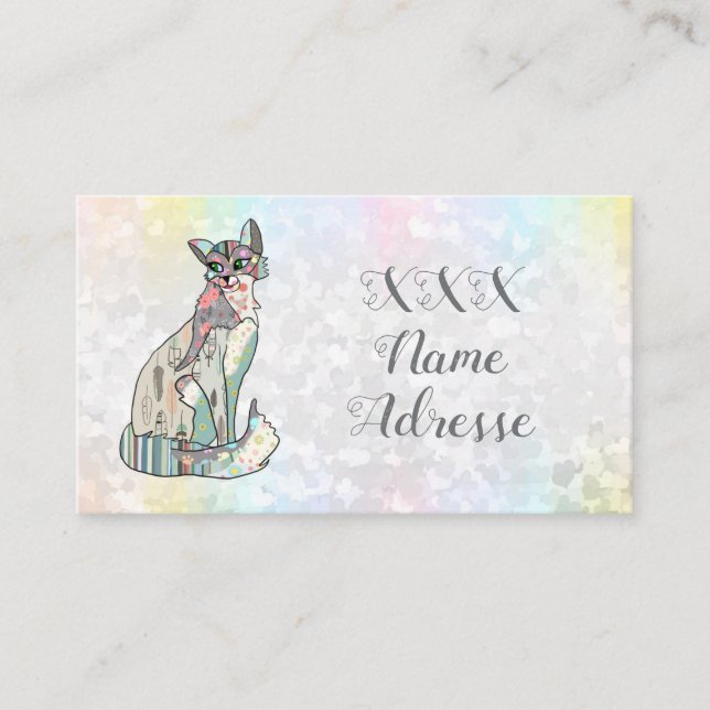 Tarjeta De Visita Musterkatze (Anverso)