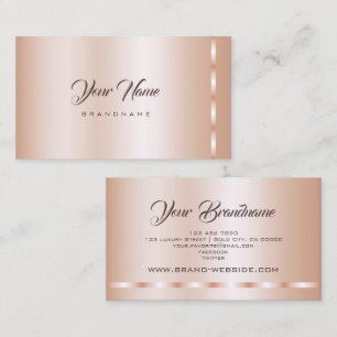 Tarjeta De Visita Muy elegante Rosa Efecto Oro Profesional de moda