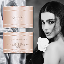 Tarjeta De Visita Muy elegante Rosa Oro Efecto Profesional Moderno