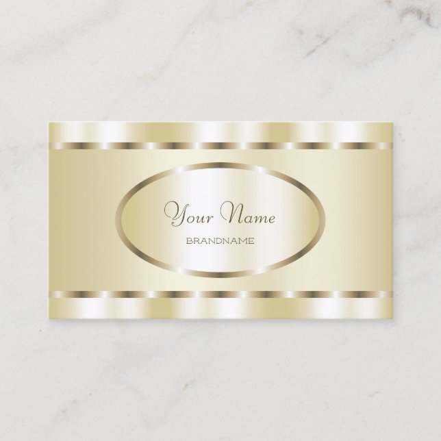 Tarjeta De Visita Muy elegante Shimmery Gold Efecto Profesional (Anverso)