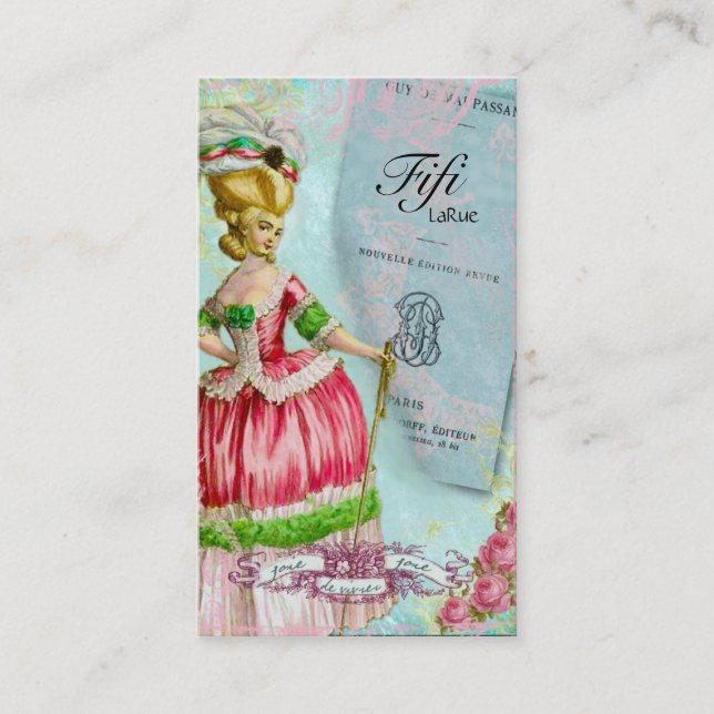 Tarjeta de visita muy francesa (Anverso)