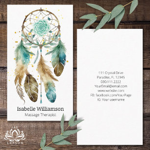 Tarjeta De Visita Mystic Dreamcatcher Yoga espiritual metafísico
