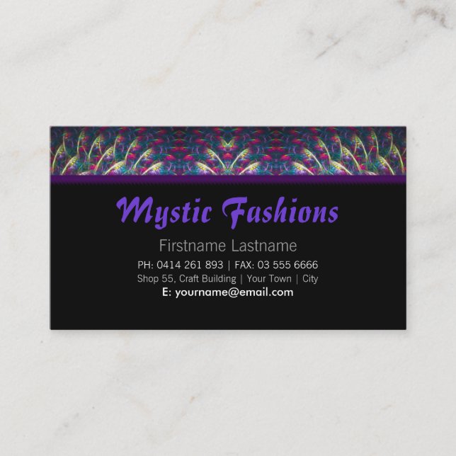 Tarjeta De Visita Mystic Fashion Business Card (Anverso)
