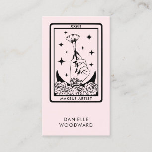 Tarjeta De Visita Mystic Tarot Artista de Maquillaje Marca Rosa Rubo