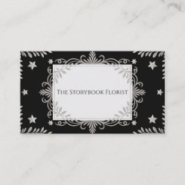 Tarjeta De Visita Mystical Celestial Vine Silver y Black