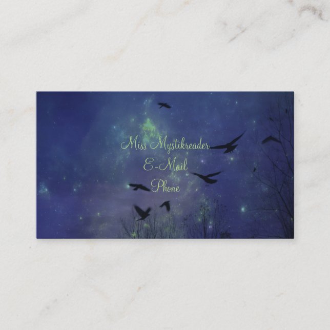 Tarjeta De Visita Mystical Night Crows (Anverso)
