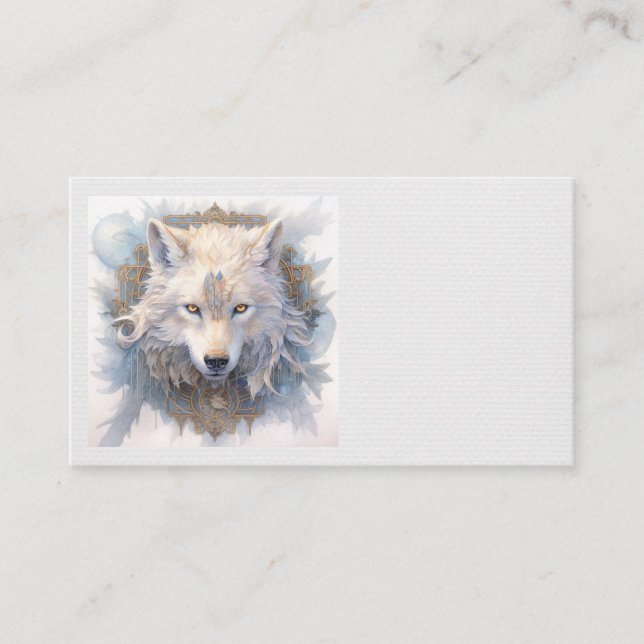 Tarjeta De Visita Mystical Wolf Business Cards (Anverso)