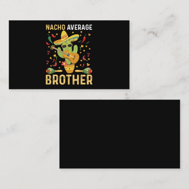 Tarjeta De Visita Nacho Chiste promedio de hermano cinco de mayo (Anverso / Reverso)