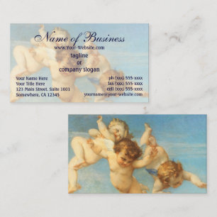 Tarjeta De Visita Nacimiento de Venus, detalle de ángeles por Cabane