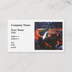 Tarjeta De Visita Nadando Koi