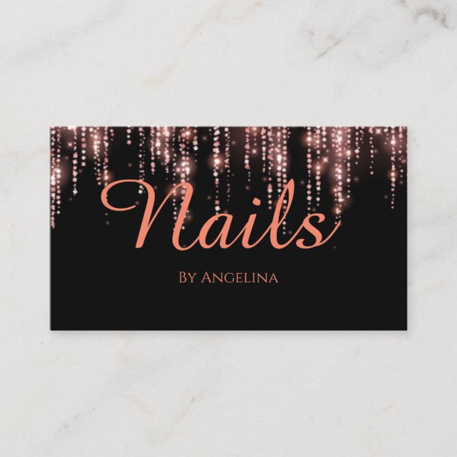 Tarjeta De Visita Nagel eleganten Typographie Visitenkarte (Anverso)