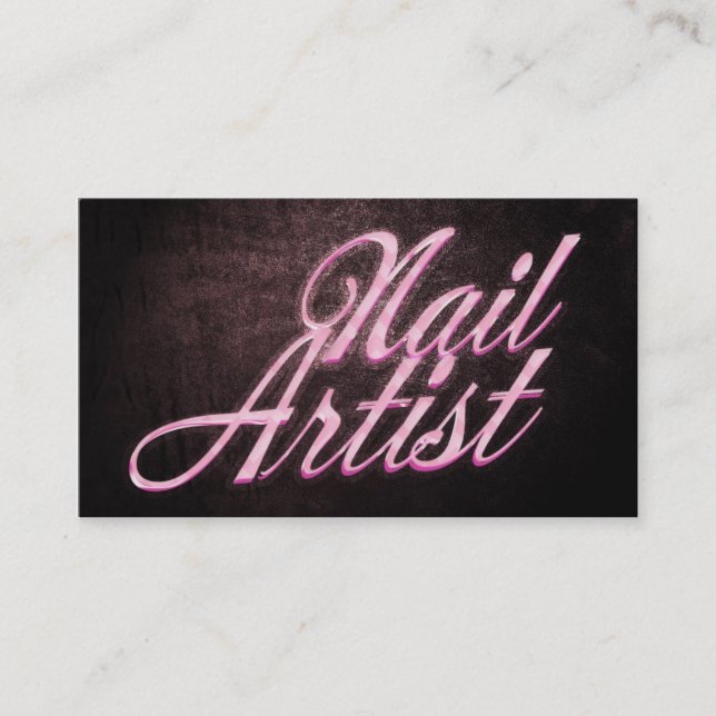 Tarjeta De Visita Nail artist business card (Anverso)