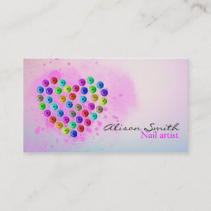 Tarjeta De Visita Nail Artist / Heart of Nail Polish