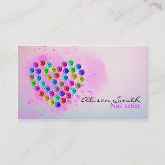 Tarjeta De Visita Nail Artist / Heart of Nail Polish