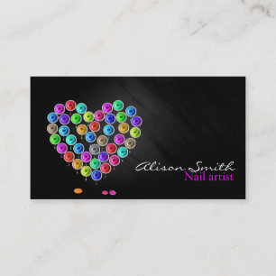 Tarjeta De Visita Nail Artist / Heart of Nail Polish