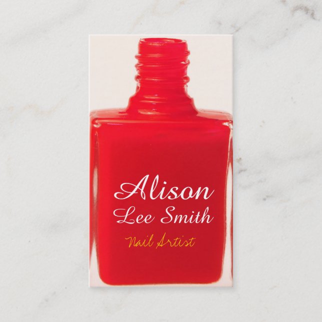 Tarjeta De Visita Nail Artist / Nail Polish (Anverso)