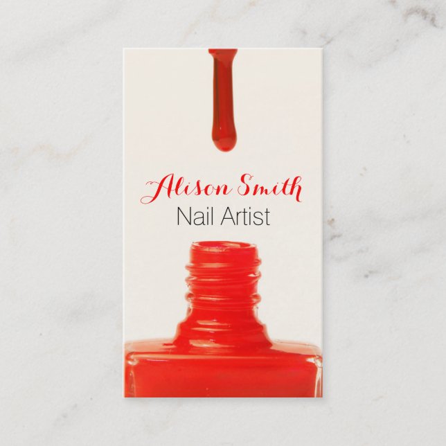 Tarjeta De Visita Nail Artist / Nail Polish (Anverso)