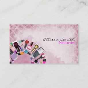 Tarjeta De Visita Nail Artist / Nail Polish circle