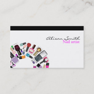 Tarjeta De Visita Nail Artist / Nail Polish circle