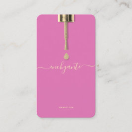 TARJETA DE VISITA NAIL MODERNO POLACO BELLEZA DE NAIL SALON PINK