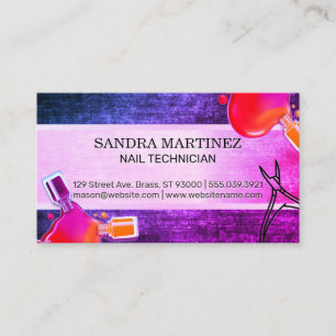 Tarjeta De Visita Nail Polaco Botella Pour   Afiladores de uñas