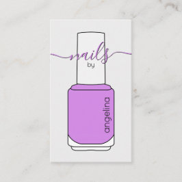 Tarjeta De Visita Nail Polaco Bottle Purple