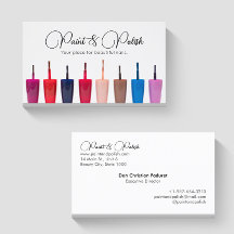 Nail Polaco Color Set Nail Salon Business Card