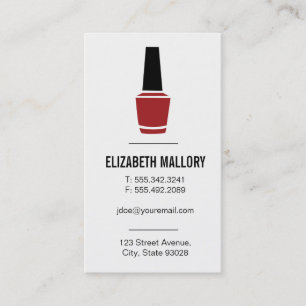 Tarjeta De Visita Nail Polaco   MINIMALISTA