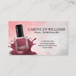 Tarjeta De Visita Nail Poland Splash   Manicura