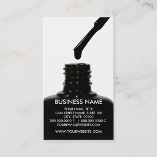 Tarjeta De Visita Nail Poland Transparent BG Business Cards