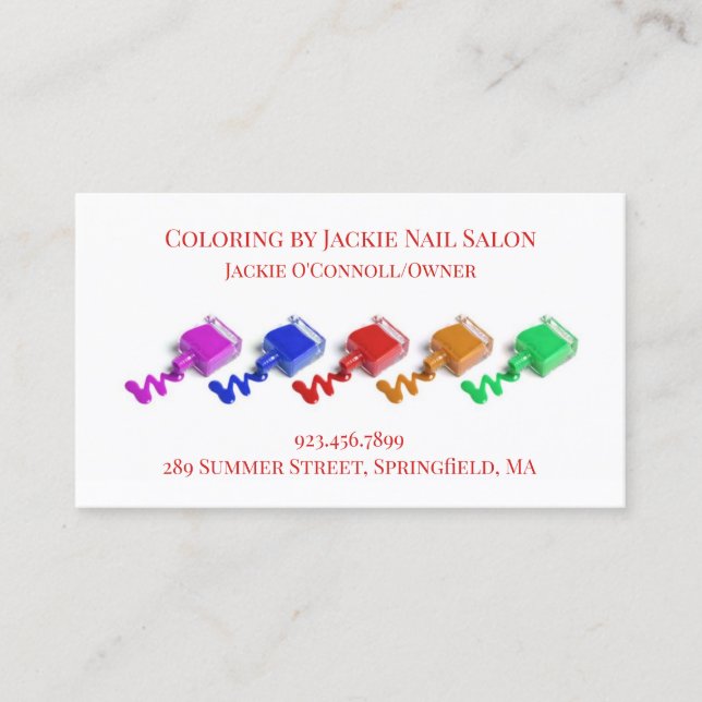 Tarjeta de visita Nail Salon (Anverso)
