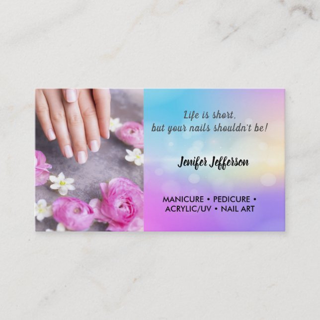 Tarjeta de visita Nail Salon (Anverso)