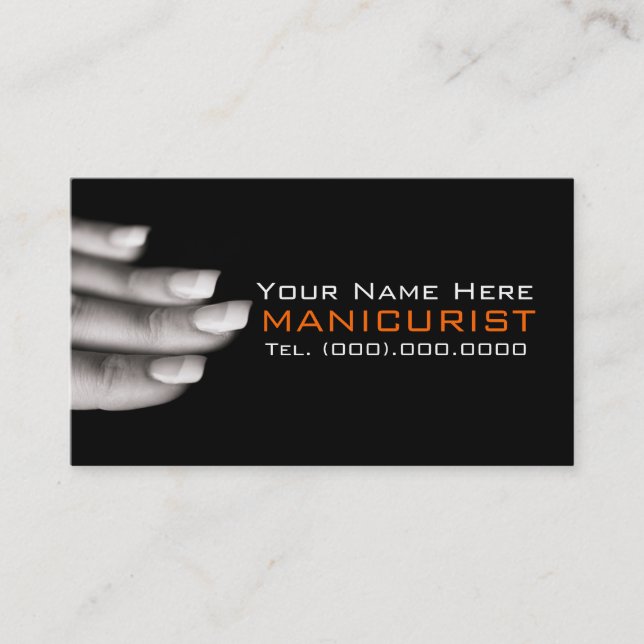 Tarjeta De Visita Nail Salon Manicurist Profesional Business Cards (Anverso)