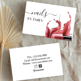 Tarjeta De Visita Nail Salon Polaco Manicurista