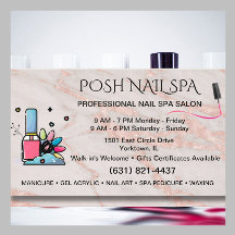 Nail Salon Spa Técnico Rubor Rosa Mármol