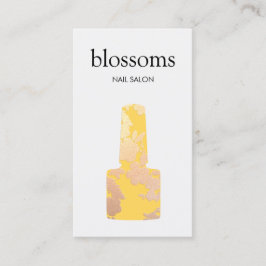 Tarjeta De Visita Nail Salon Yellow Gold Purpurina