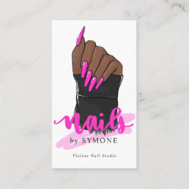 Tarjeta De Visita Nail Tech Artists Nail Designer Nail Salon Logo Bu